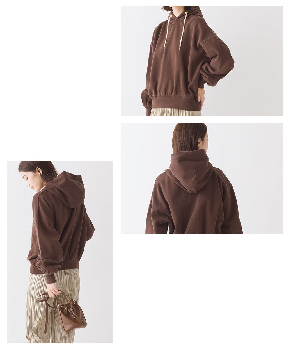 日本 OMNES - 純棉內刷毛保暖長袖帽T-氣質灰