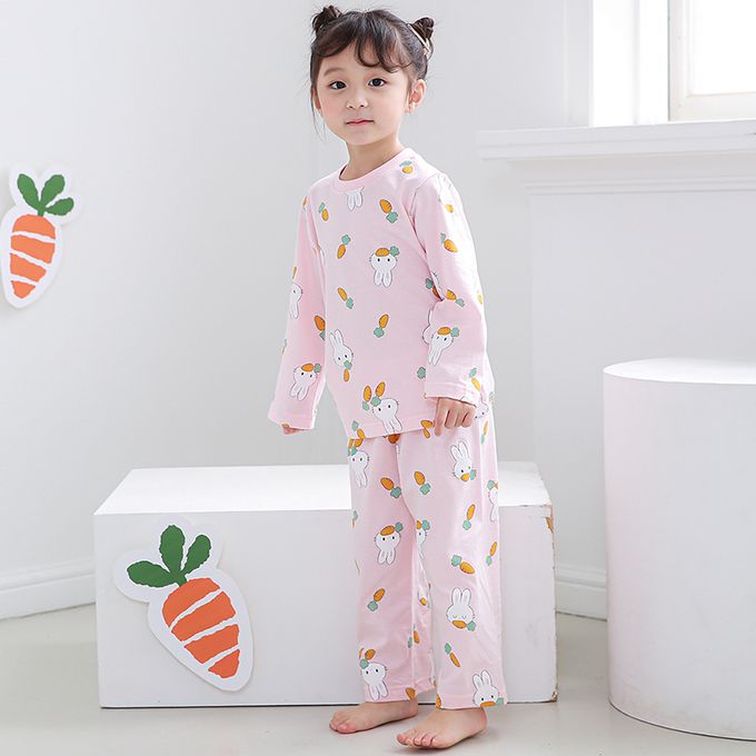 正韓 Cogibu - 極舒適無螢光劑 100% 有機棉幼兒/兒童睡衣/家居服套裝組-兔寶寶