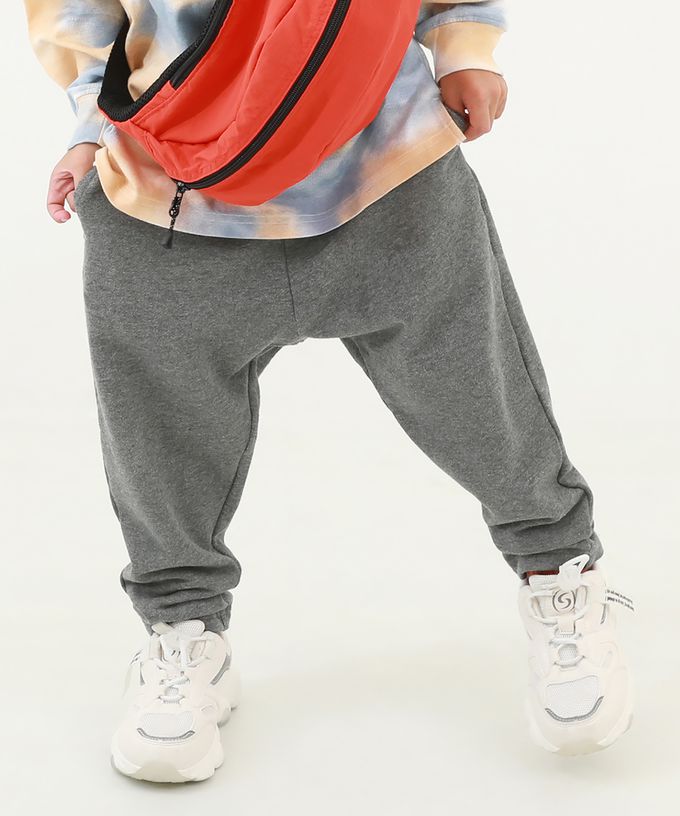 日本 devirock - 100%棉 純色運動風舒適長褲-深灰