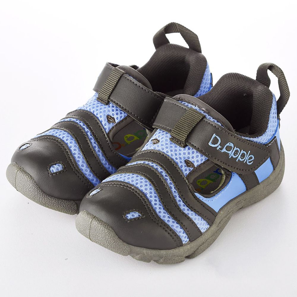 Dr. Apple - 機能童鞋-淘氣繽紛斑馬休閒涼鞋-藍
