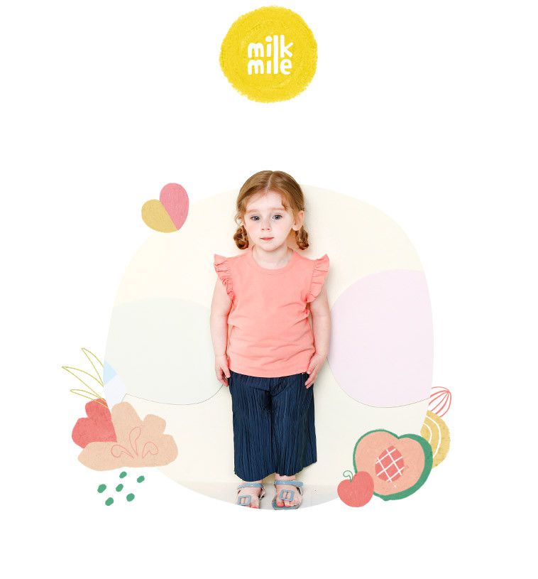 韓國 milk mile - 鬆緊腰寬版風琴褲-綠