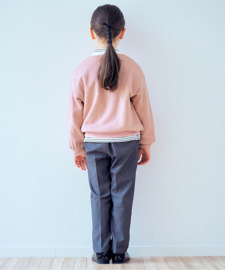 日本 apres les cours - 清爽學院風裏毛長袖運動衫-草綠