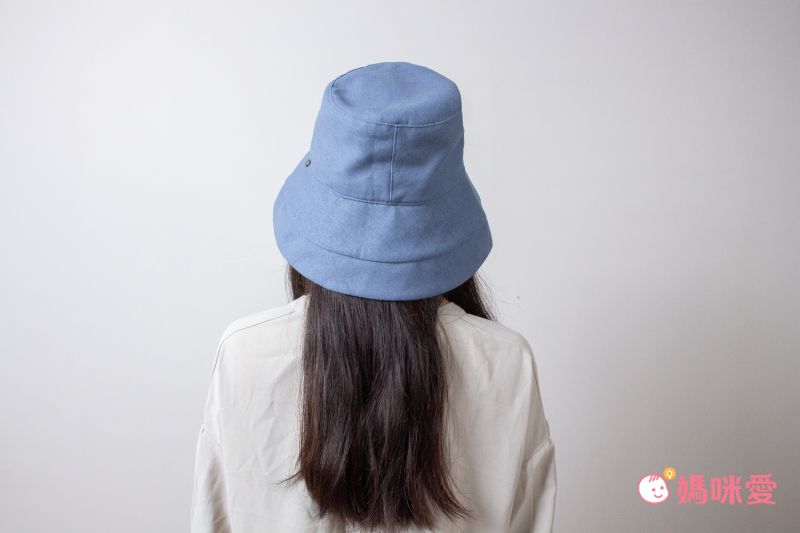 日本 Loo&c - 100%遮光抗UV涼感遮陽帽(附帽帶)-編織滾邊-黑