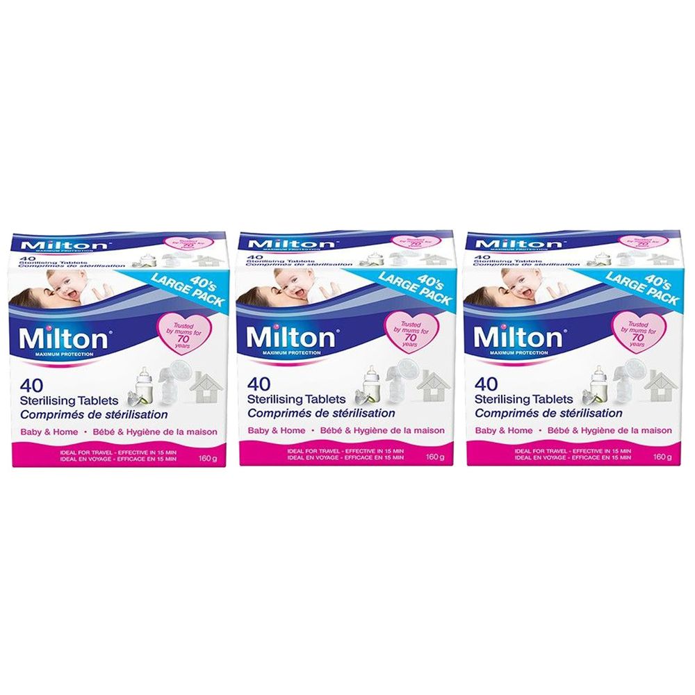 英國米爾頓 Milton - 嬰幼兒專用消毒錠-40錠*3盒