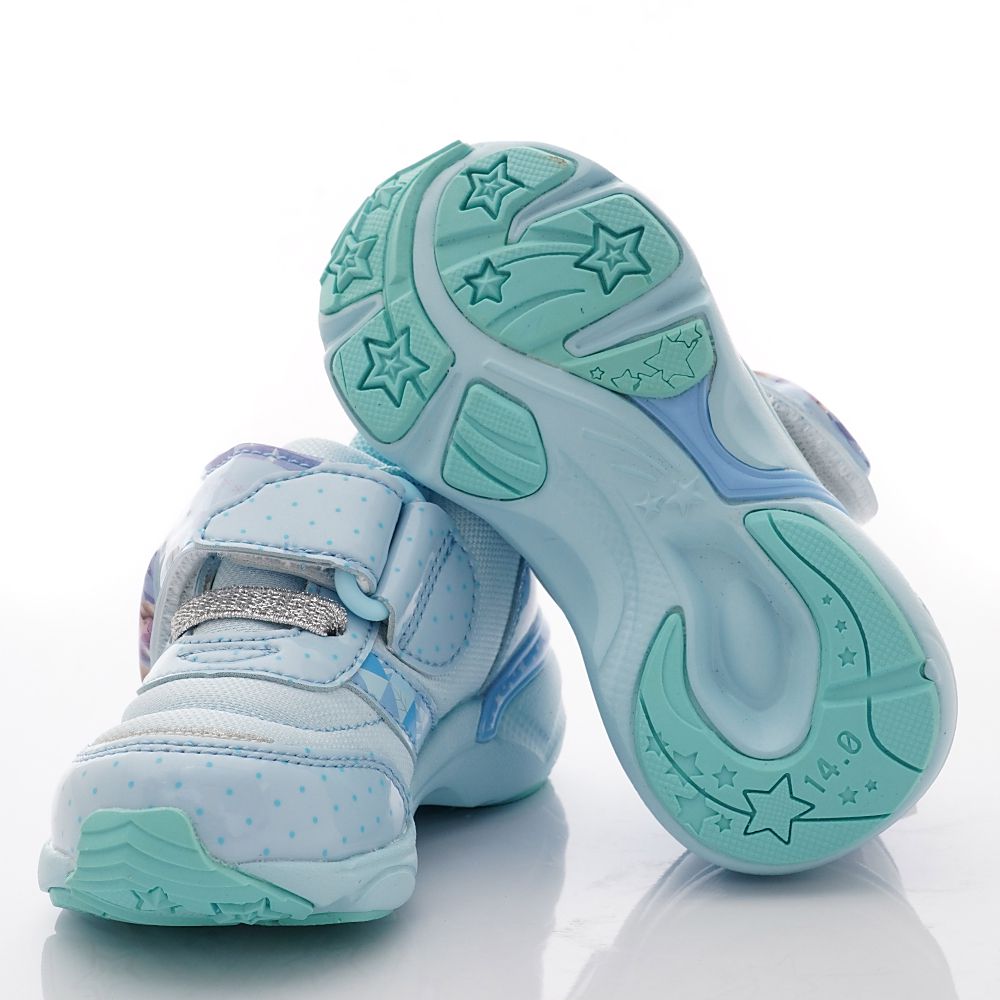 Moonstar日本月星 - 迪士尼聯名冰雪奇緣電燈款12719系列(小童段)-藍