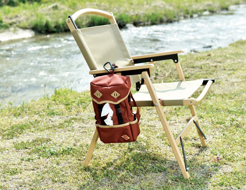 日本 Seto Craft - 露營風 背包造型衛生紙套-綠 (17x10x25cm)