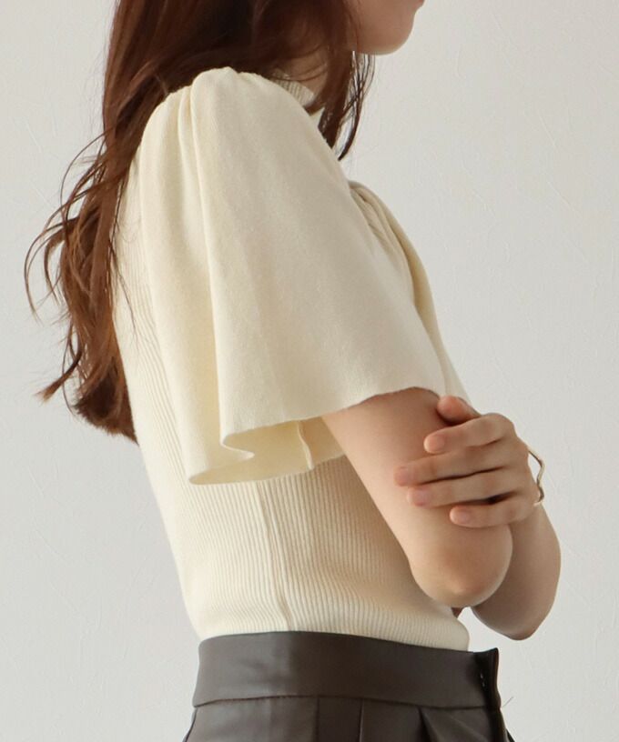 日本 BLUE EAST - 氣質羅紋針織上衣-綠