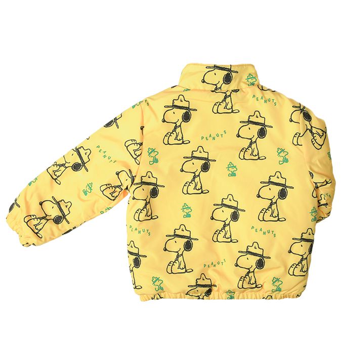 akachan honpo - 內裡刷毛夾克-史努比-黃色