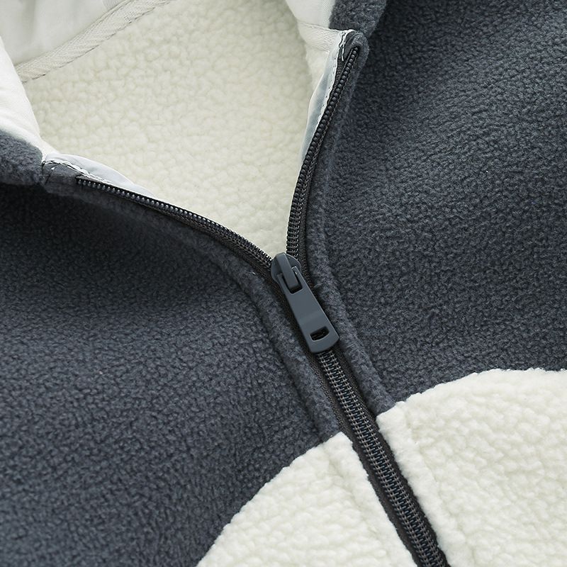 立體造型搖粒絨保暖兒童外套-哈士奇-灰色