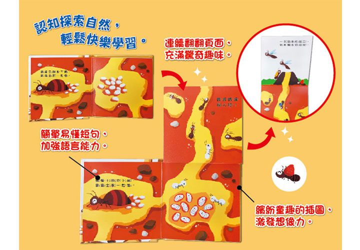 我是這樣長大的-4本合購：蝌蚪游啊游+小雞跑啊跑+螞蟻爬啊爬+毛毛蟲變啊變