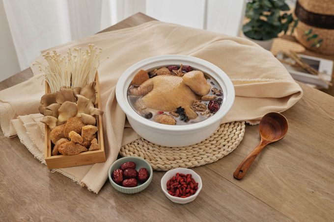 123雞式燴社 - 超值雞湯3包組(半雞)-十全*1+胡椒*1+百菇*1-1.28kg±5%/包