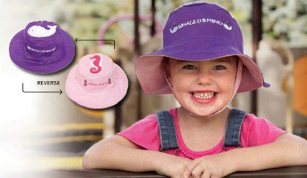 加拿大 flapjackkids - 雙面防曬漁夫帽-海馬/鯨魚