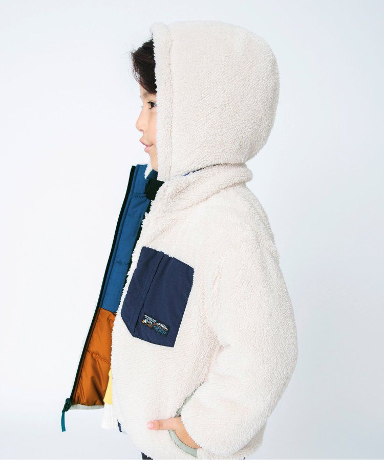 日本 BREEZE - 2WAY極暖裏絨保暖鋪棉外套-卡其x咖啡