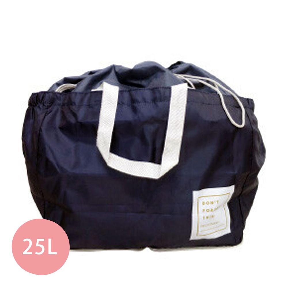 日本 Chepeli - 超大容量保冷購物袋(可套購物籃)-素面LOGO-深藍-25L/耐重15kg