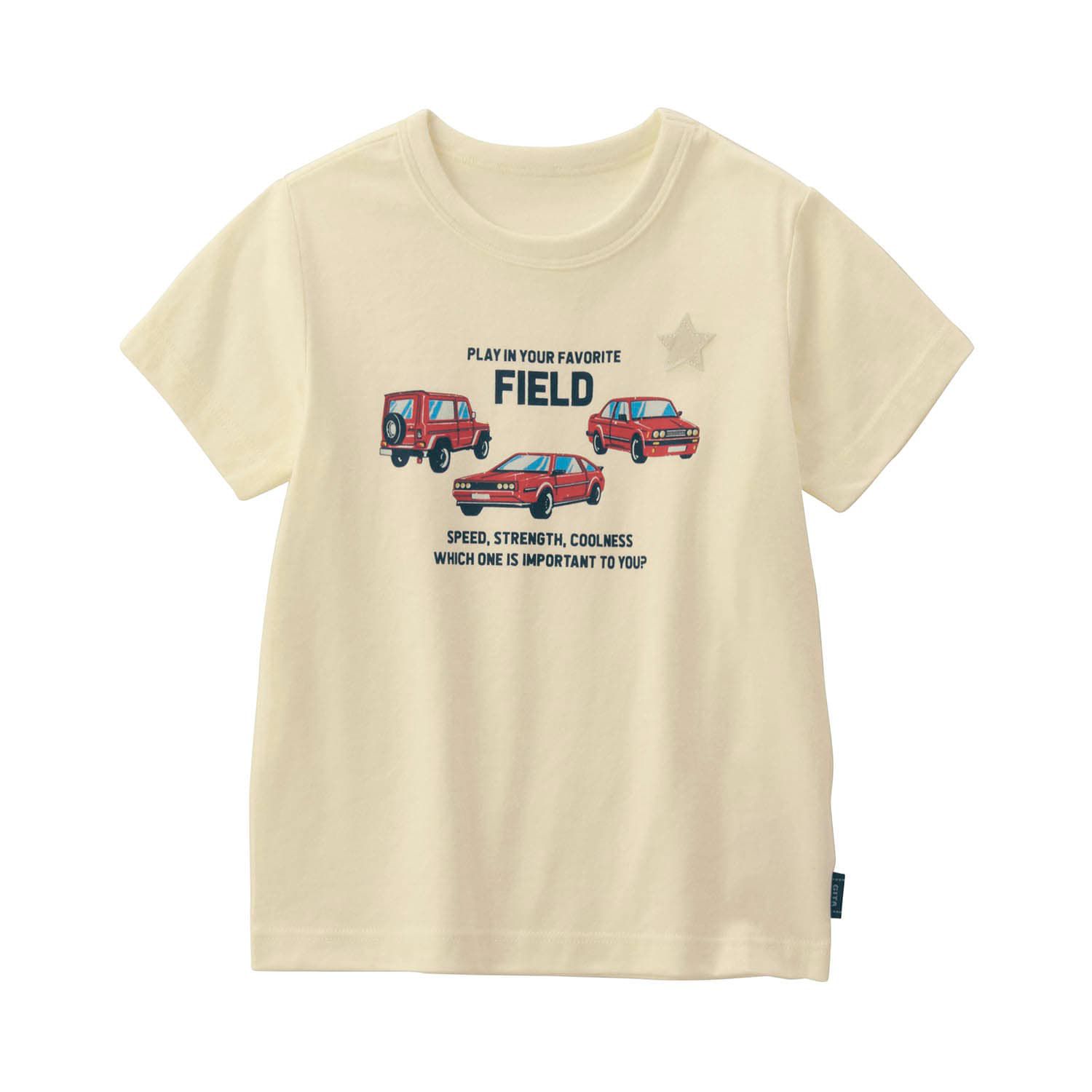 日本千趣會 - 純棉舒適印花短袖上衣-星星-卡其