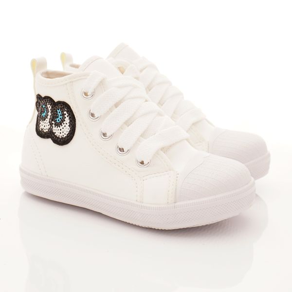 PV日式私藏 - 專櫃童鞋-大眼睛亮片貝殼鞋款(中小童段)-白