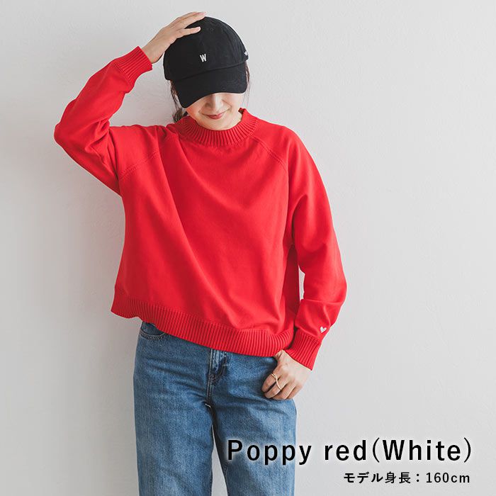 日本 ihuu - 酷甜愛心刺繡針織上衣-紅