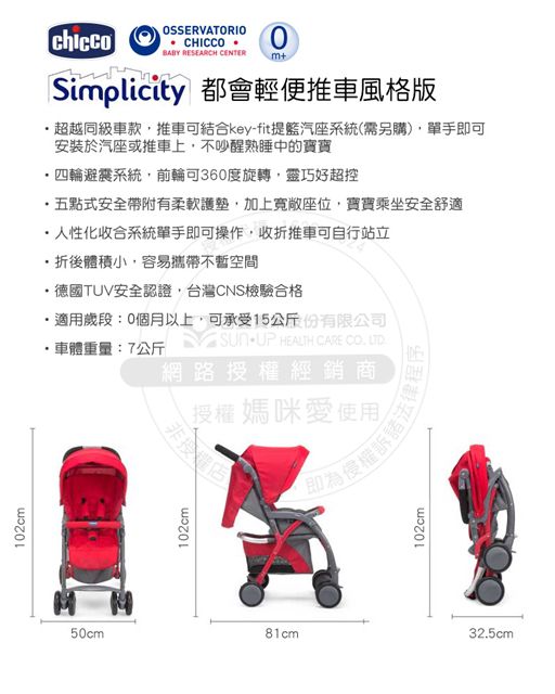 義大利 chicco - SimpliCity 都會輕便推車風格版-印墨藍