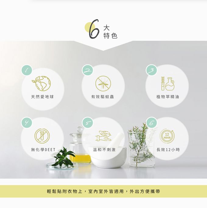 Cloversoft 快樂福 - 天然精油驅蚊貼-10片入