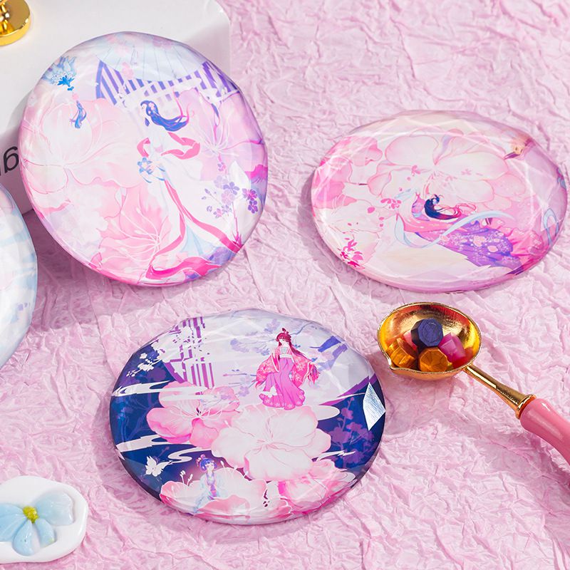 火漆章冷卻水晶墊板-繁星墜落 (8.5x8.5cm)