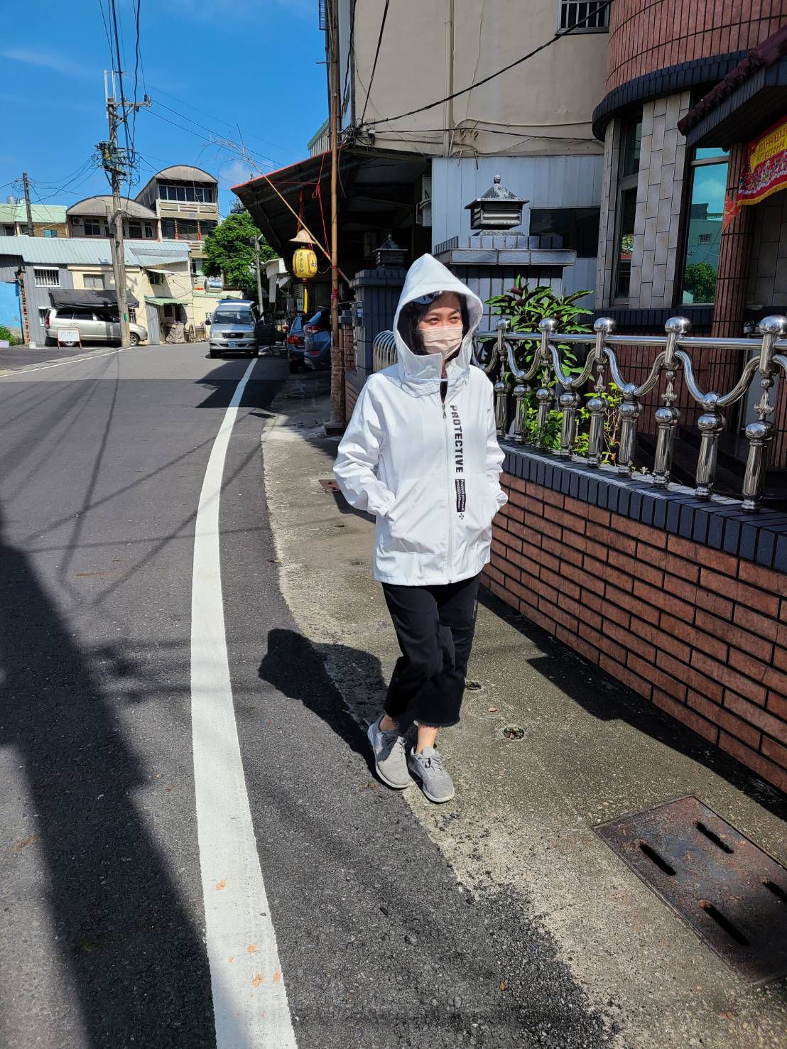 防風連帽外套(面罩可拆)-防水升級款-黑色-(非醫療用品)