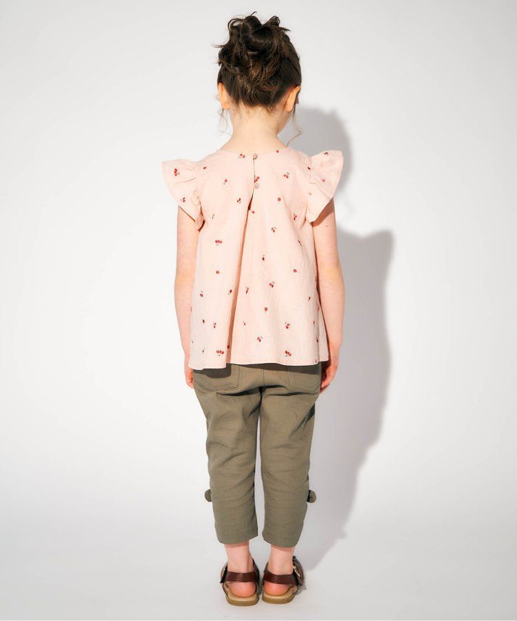 日本 apres les cours - 質感刺繡印花無袖上衣-向日葵-米白