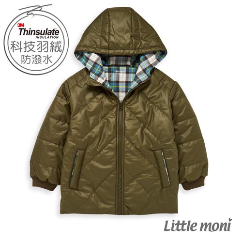 麗嬰房 Little moni - 3M科技羽絨保暖外套-軍綠