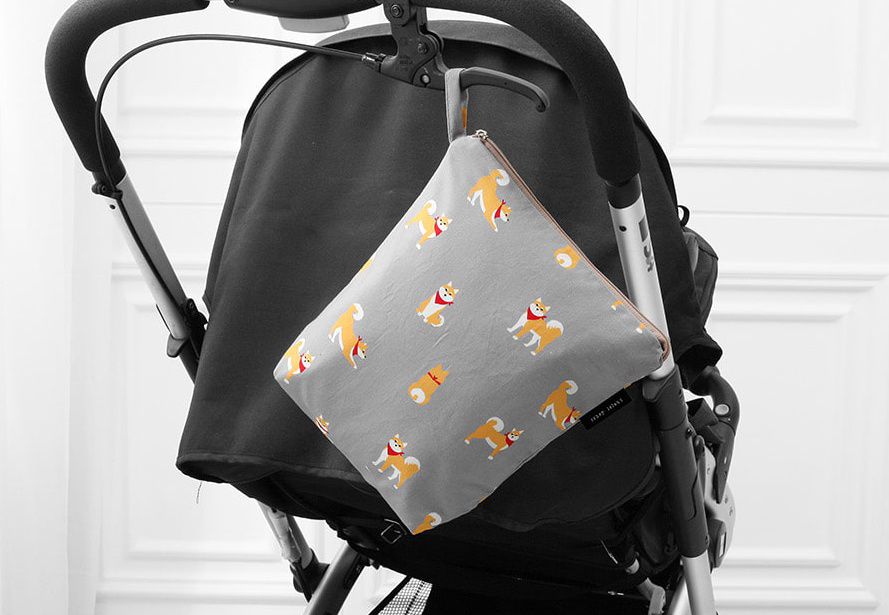 韓國 Coney Island - 防水多功能收納袋-領巾柴犬