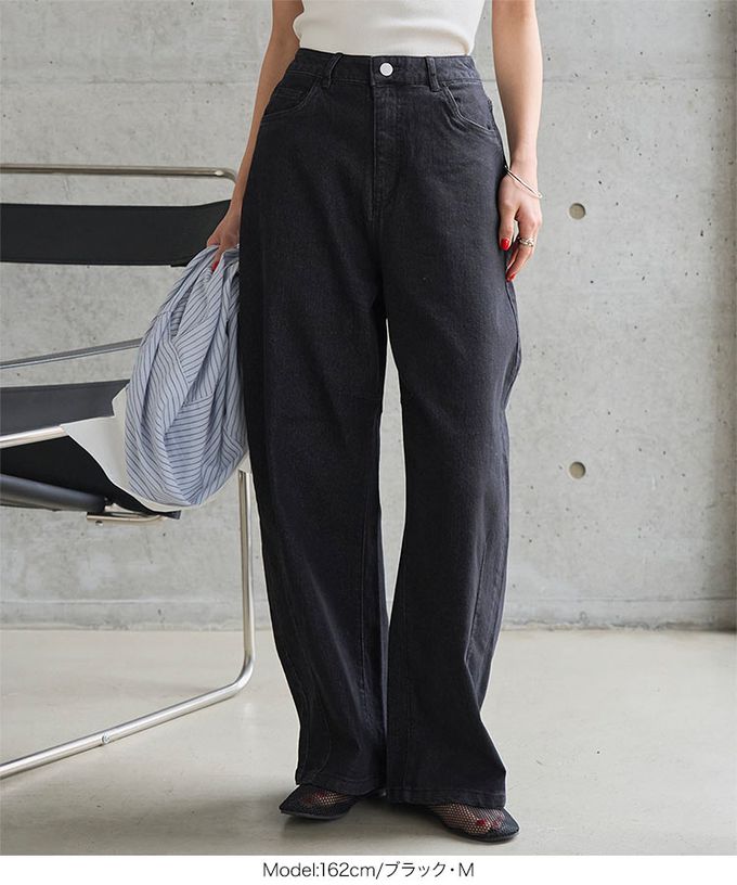 日本 Kobe Lettuce - 接觸冷感 時尚曲線錐型牛仔褲-(可選長度)-白