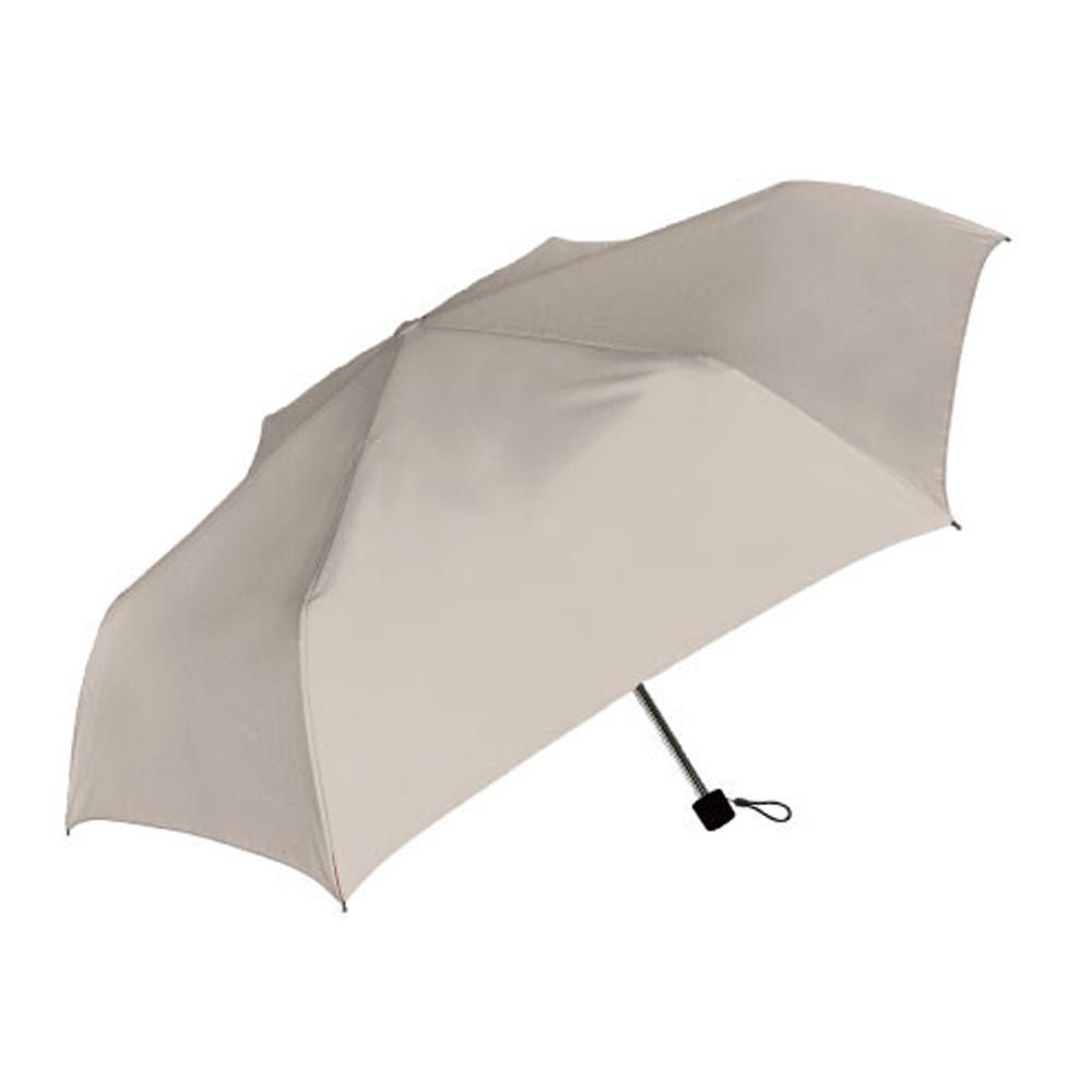 日本中谷 - 抗UV 輕量折疊傘/晴雨兩用傘-淺米灰 (傘骨55cm)