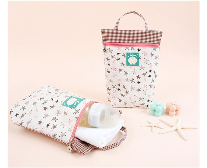 韓國 Coney Island - 多用途手提防水寬底收納袋-摩登星星 (20.5X25X7cm)