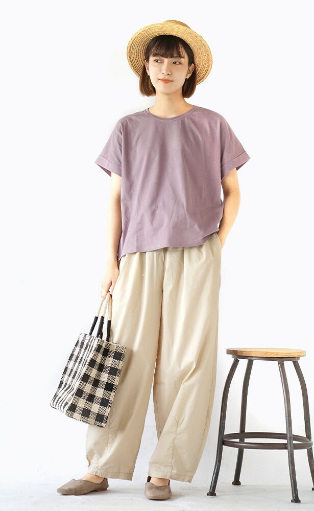 日本 zootie - 抗透汗 落肩寬鬆純棉短袖上衣-淺藍 (M-L)