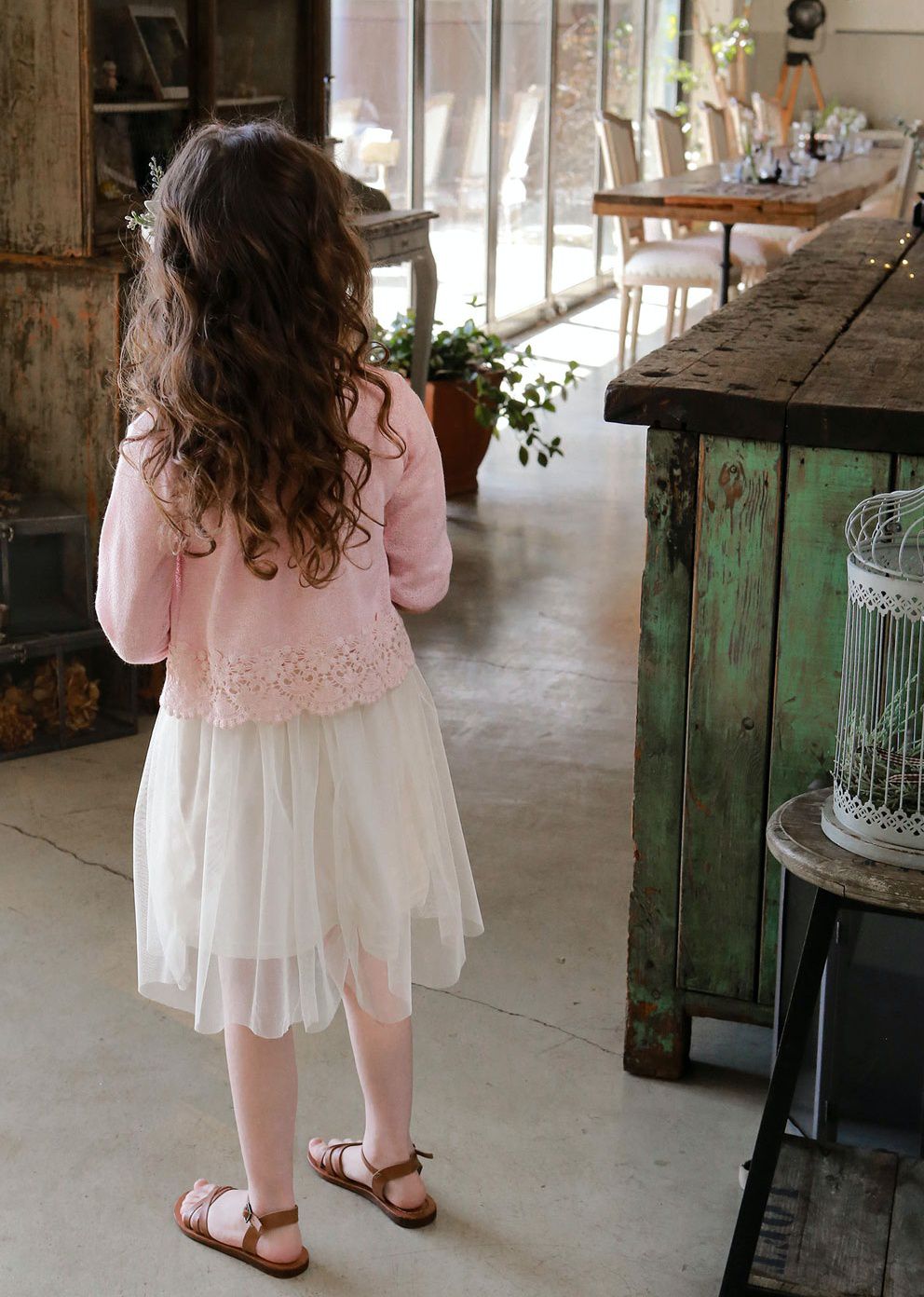 韓國 PuellaFLO - 鏤空花瓣下襬小外套-粉紅