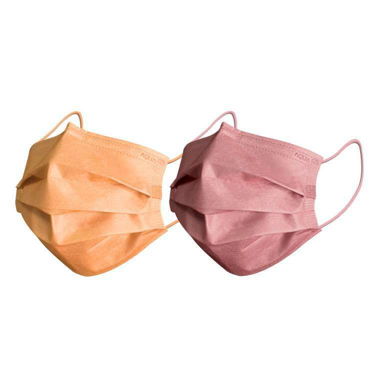 MODACore 摩達客 - 水舞醫用口罩-MIT+MD雙鋼印-莫蘭迪系列-蜜橙橘、煙灰粉-2盒組(30入/盒)