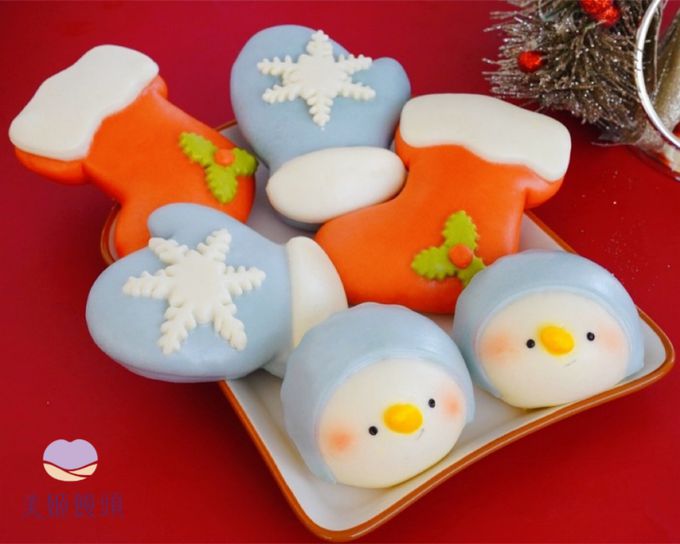 美姬饅頭 - 聖誕小雪人鮮乳造型饅頭