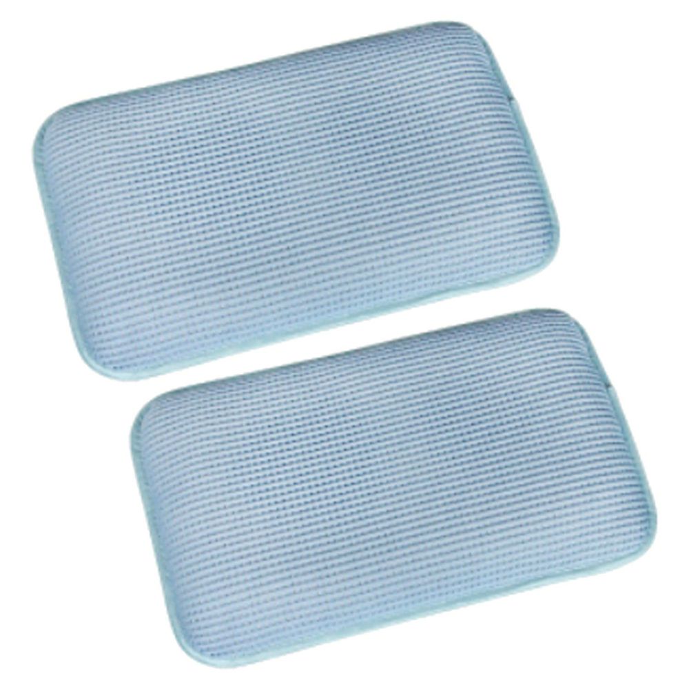 舒福家居 iSuFu - 3D Airmesh 超柔幼童透氣可水洗枕-超值2入組-水藍+水藍