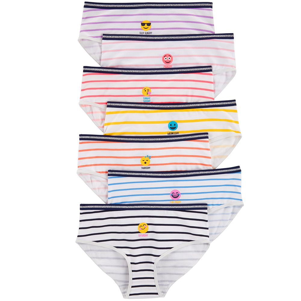美國 Carter's - 幼童三角內褲七入組-笑臉表情