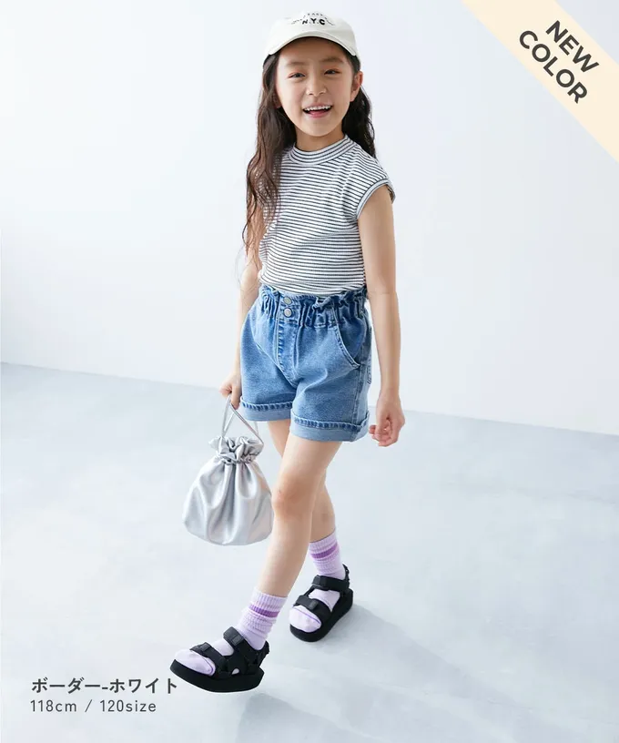 日本 devirock - 甜美羅紋小立領法式袖上衣-軍綠