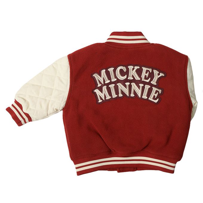 akachan honpo - 美式棒球外套-米奇&米妮-紅色