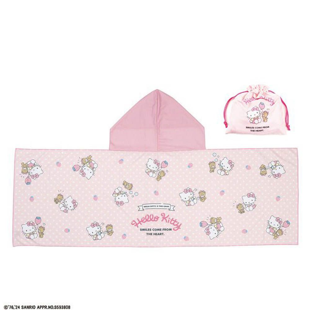 涼感連帽毛巾-Hello Kitty (約50×150cm)