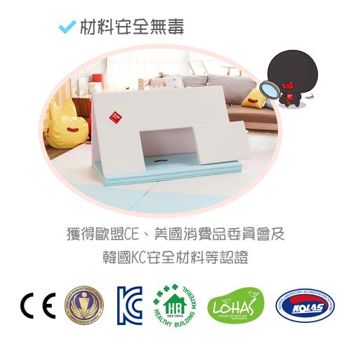 遊戲小屋變形地墊/遊戲地墊-白灰色
