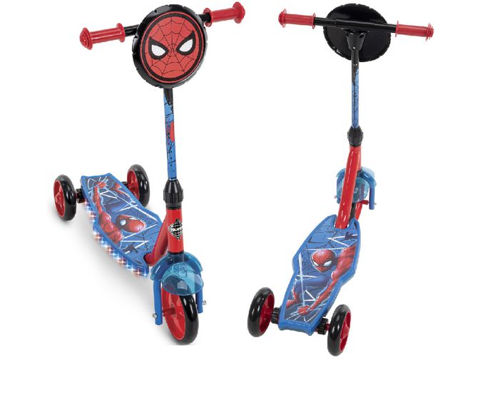 HUFFY - 迪士尼正版授權 Spider-man漫威蜘蛛人 3閃輪學前兒童滑板車
