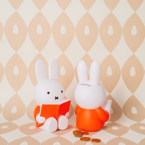 Miffy 米菲兔閱讀公仔存錢筒-中號-紅色