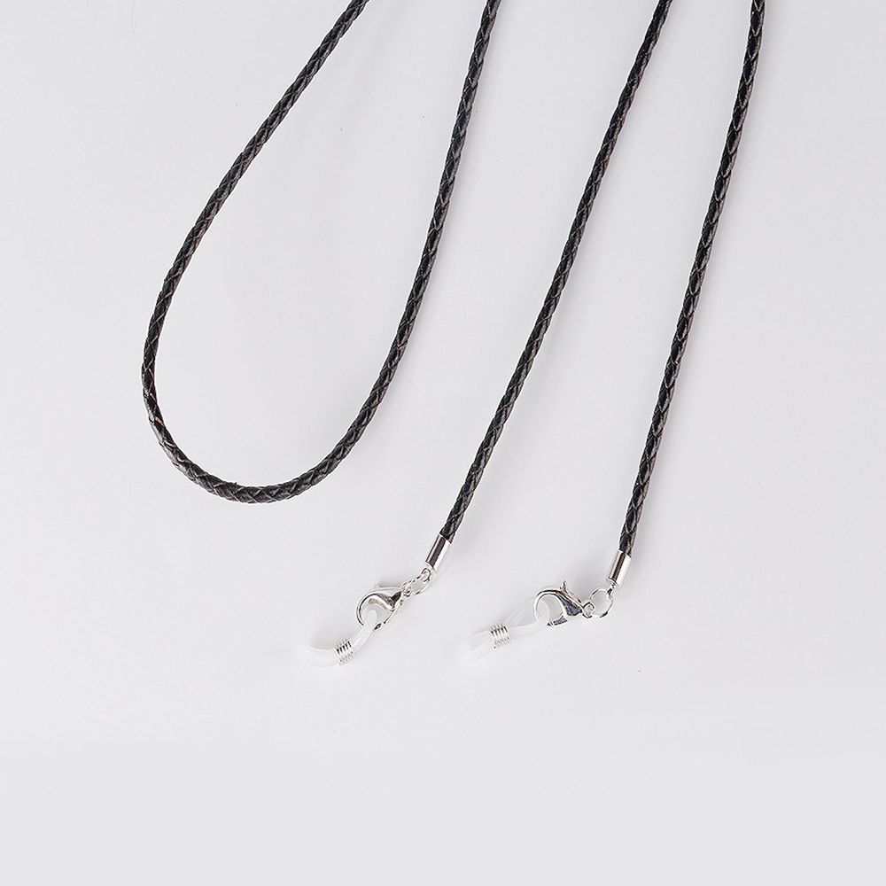 簡約編織繩口罩/眼鏡掛繩-黑色 (總長72cm)