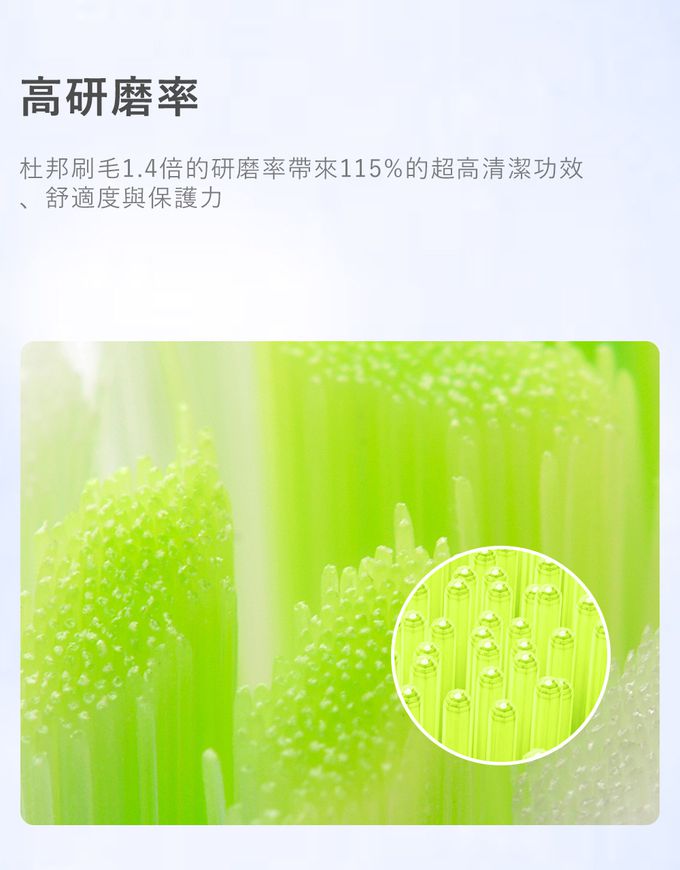 Oclean - 電動牙刷通用刷頭2入-牙菌斑控制型