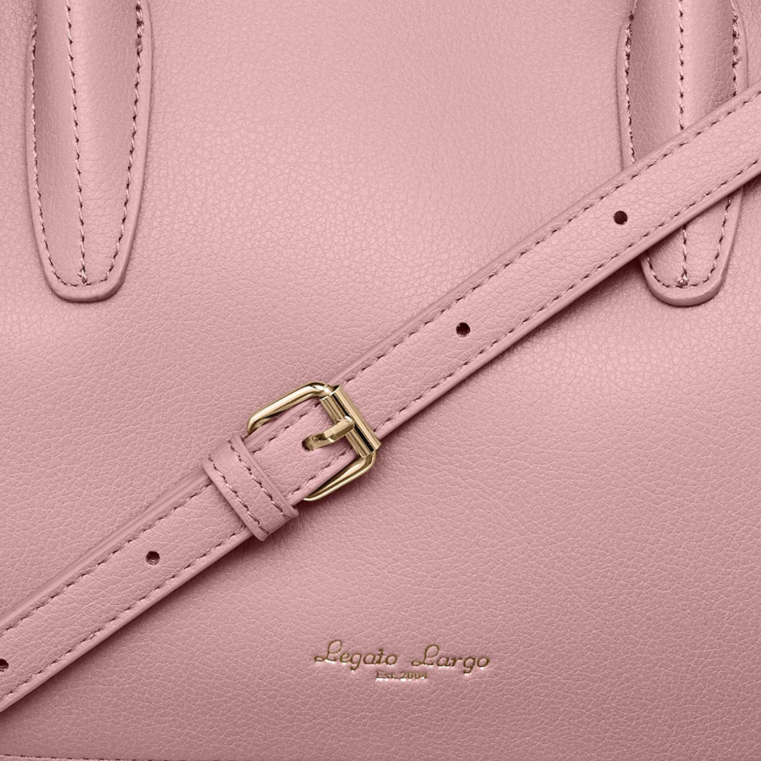 日本 Legato Largo - 輕量PU時尚2way肩背波士頓包-PI粉色 (19x27x10cm)