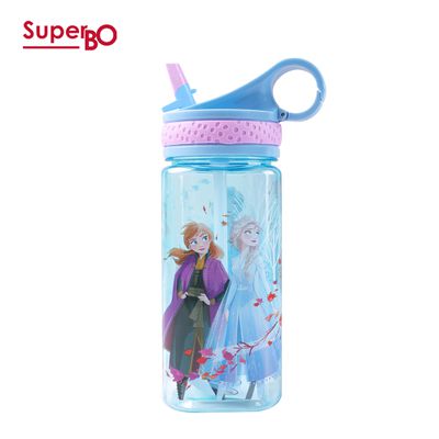 SuperBO - 兒童吸管方形水壺-冰雪奇緣-480ml