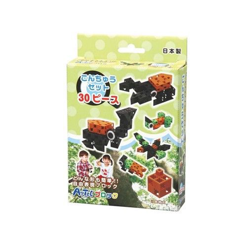 基礎入門系列--昆蟲世界30PCS(五種變換造型)-獨角仙、蜻蜓、蝗蟲、鍬形蟲、蟬