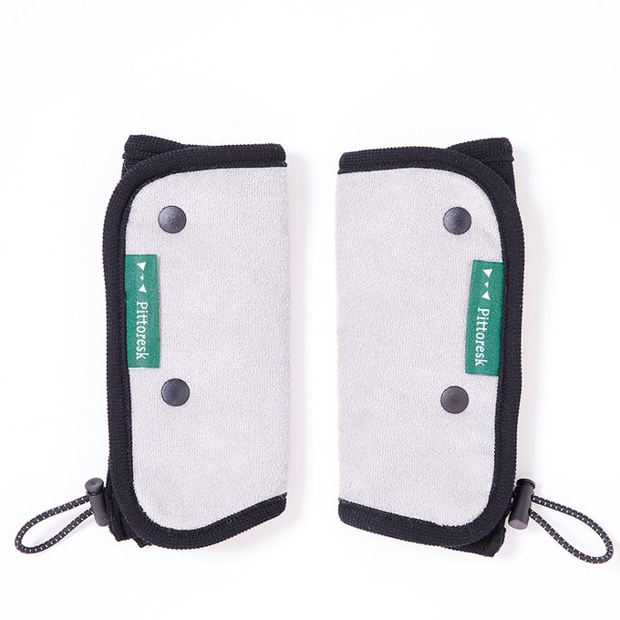 akachan honpo - Pittoresk背帶口水巾-灰色