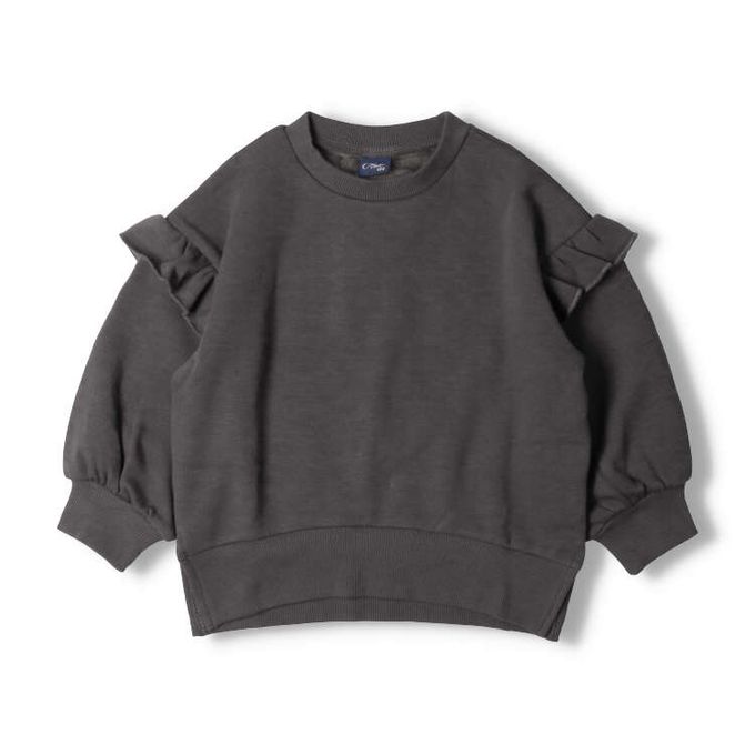 akachan honpo - 內裡刷毛休閒上衣-灰色